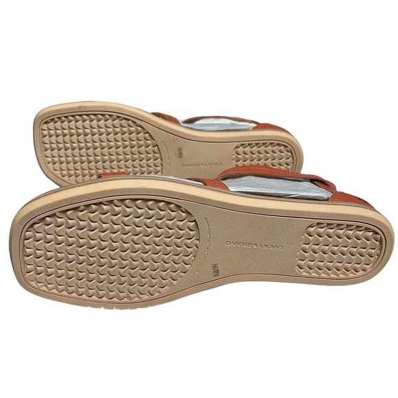NWT Lucky Brand Nayda Leather Tangerine Sandal 8.5 - Picture 7 of 8